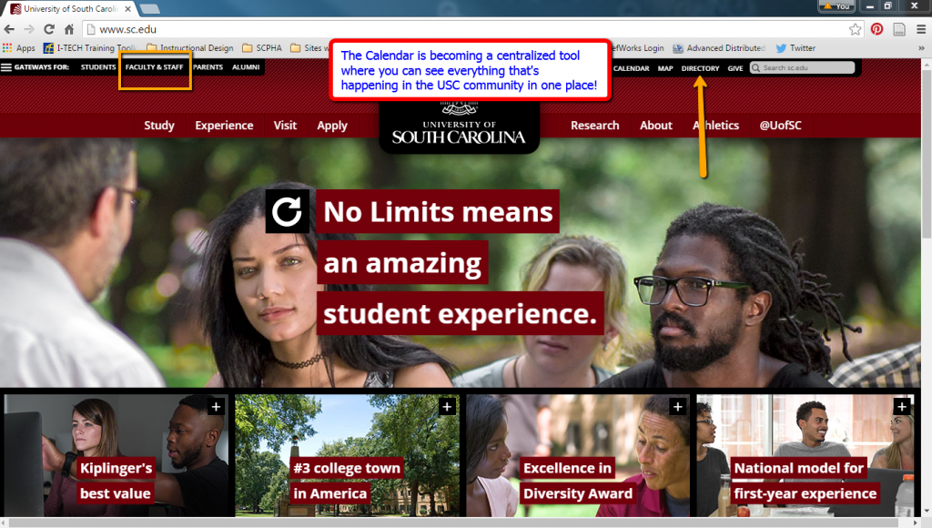 USC Home Screen